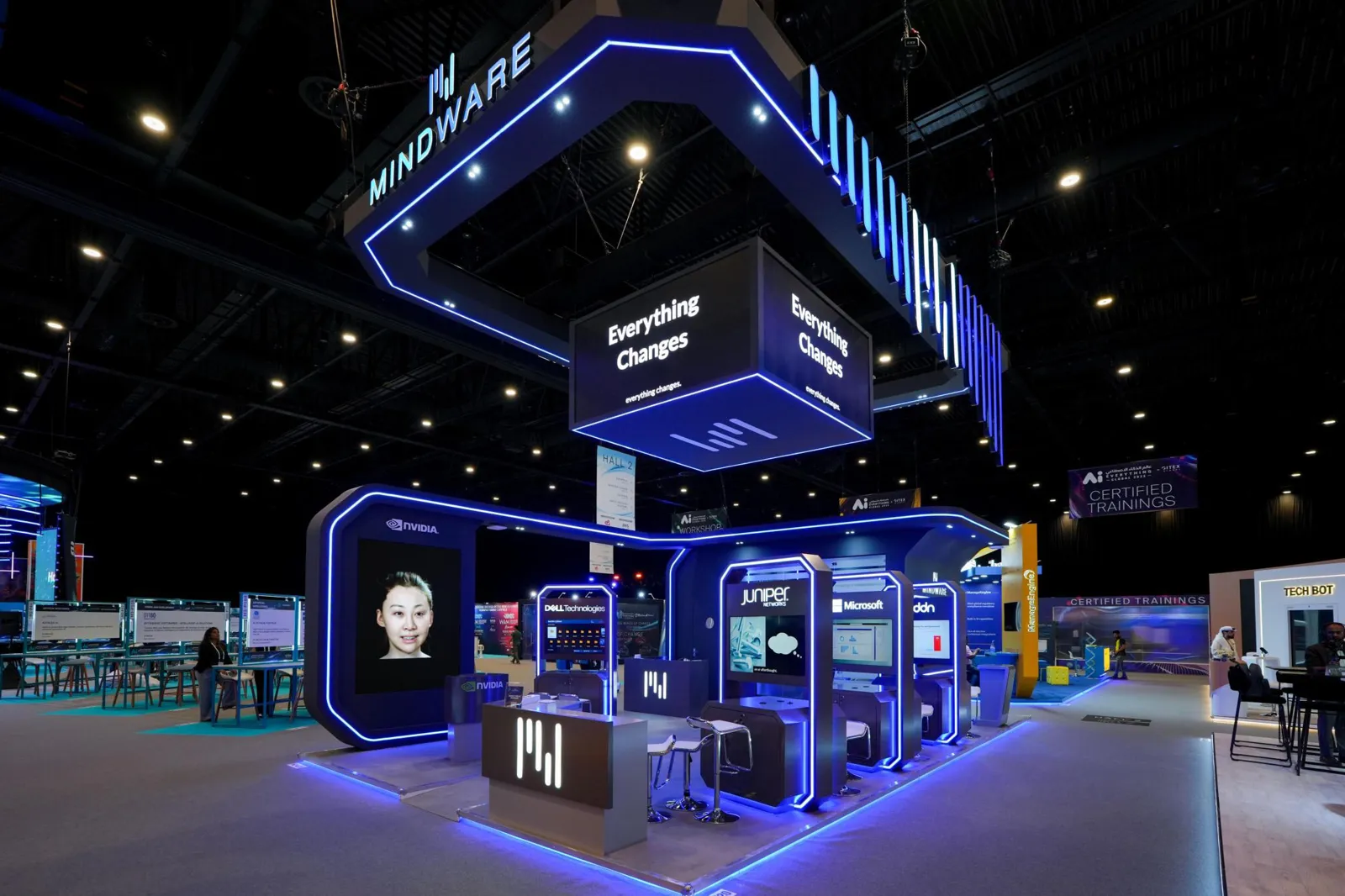 AI & Technology exhibition stand by DOT Exhibits
