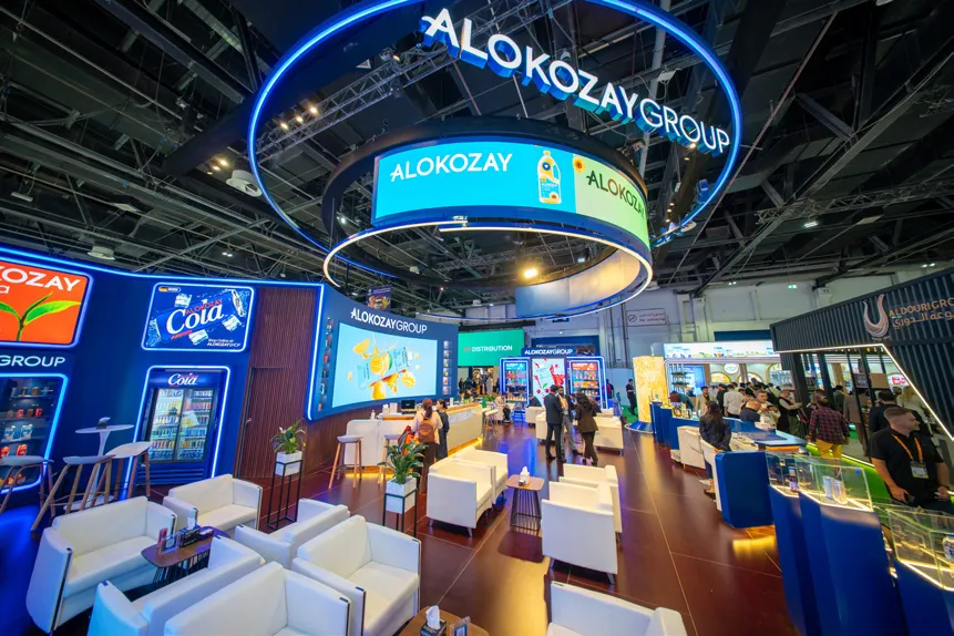 Alokozay · Gulfood exhibition stand by DOT Exhibits
