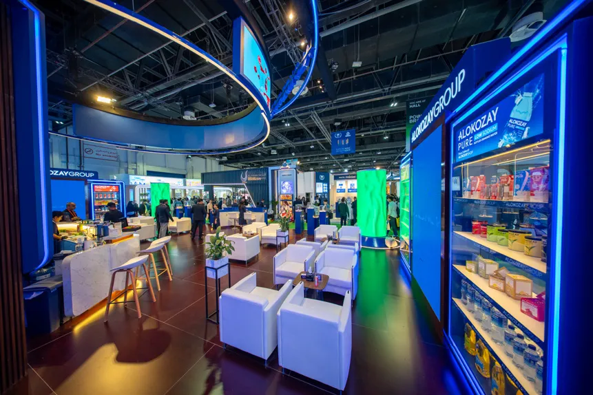 Alokozay · Gulfood exhibition stand by DOT Exhibits