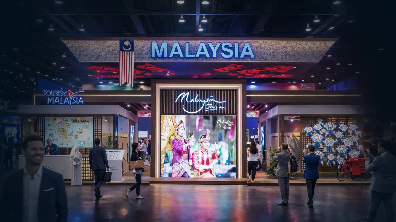 Tourism Malaysia · ATM Dubai exhibition stand by DOT Exhibits