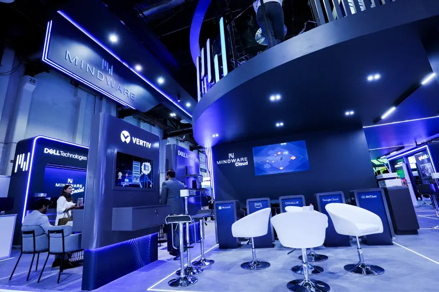 Mindware · GITEX Global exhibition stand by DOT Exhibits