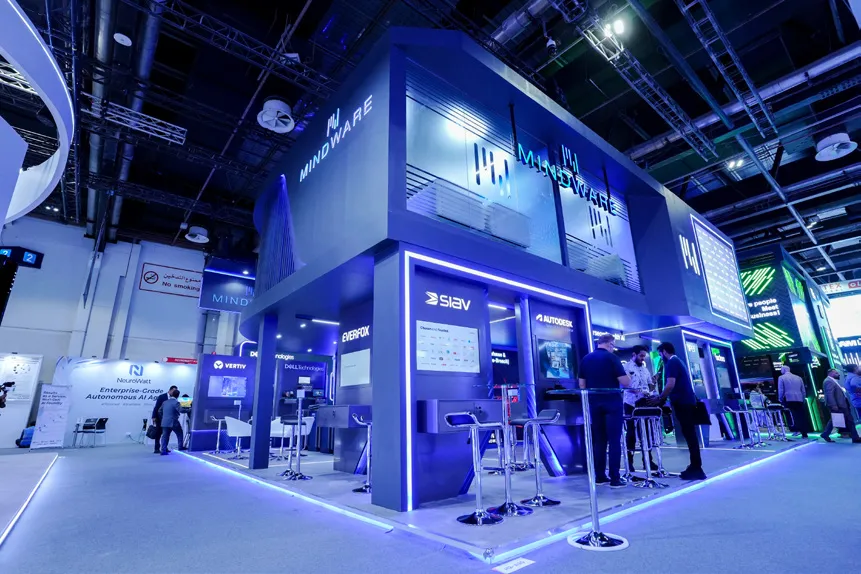 Mindware · GITEX Global exhibition stand by DOT Exhibits