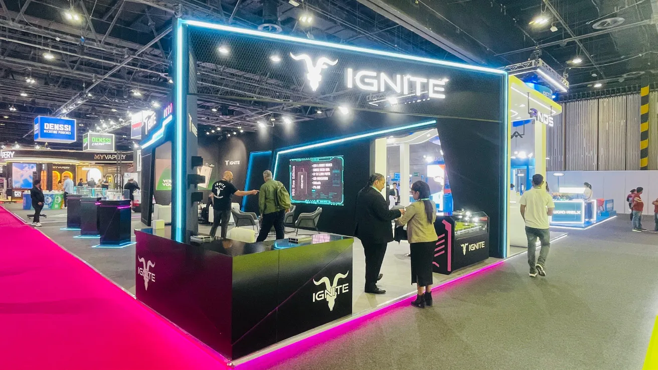 Vape & Tobacco exhibition stand by DOT Exhibits